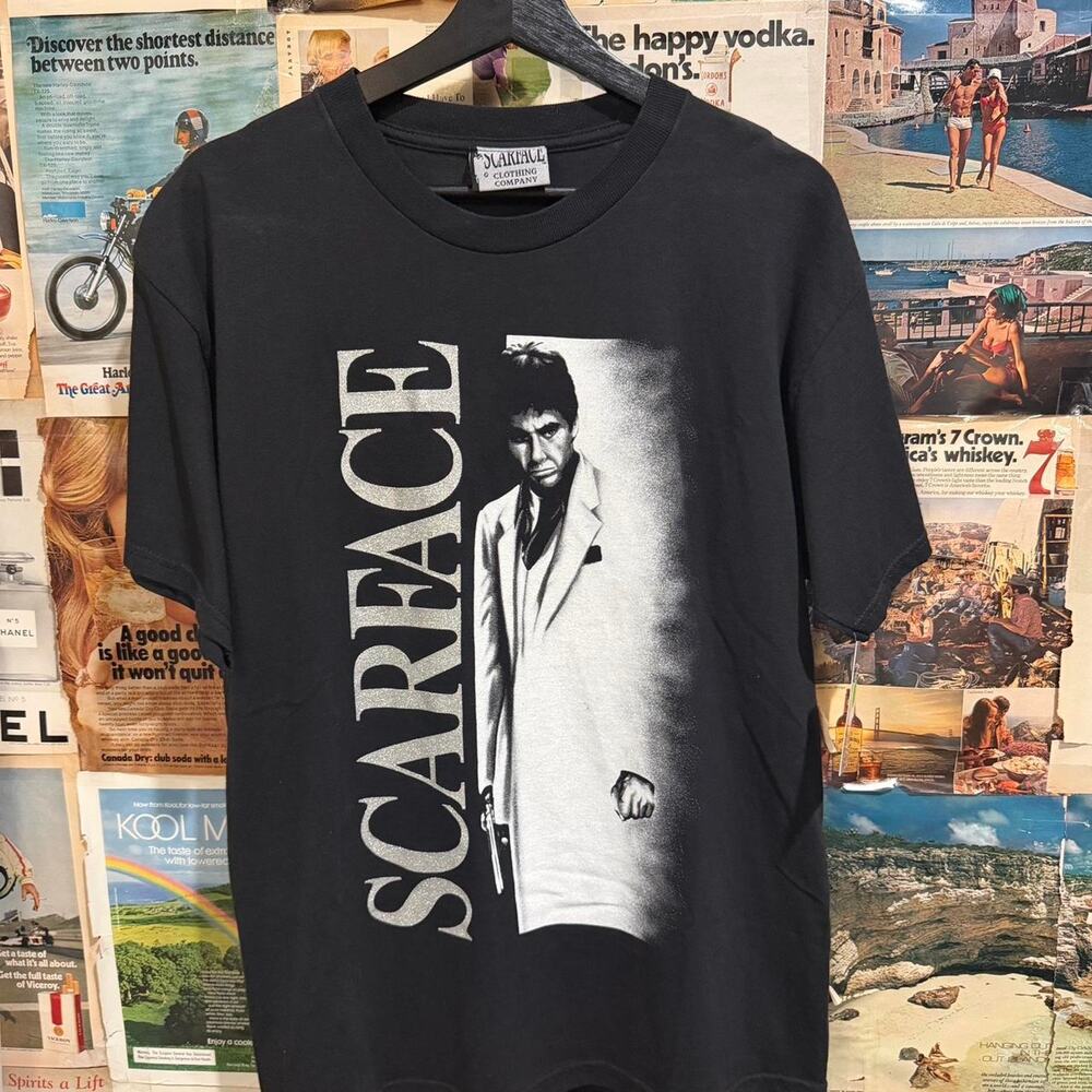 Vintage made in usa scarface glitter shirt
